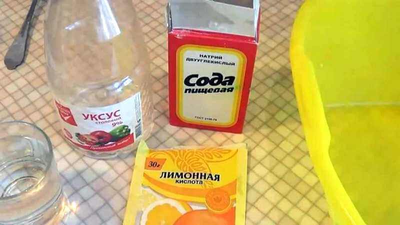 Лимонная кислота и сода для прочистки системы подачи воды робота-пылесоса